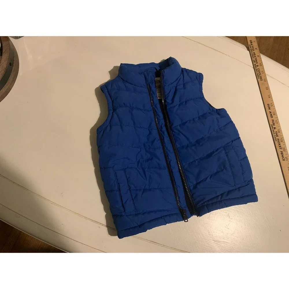 Gymboree Puffer Vest Navy Blue 12-24 mos. Full Zip